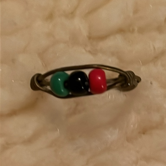 Green, Blue, & Red Coil Ring - Picture 16 of 16